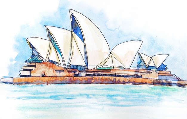 627x400 Chantal Vincent Exploring The Rocks. Week 1. - Sydney Sketch