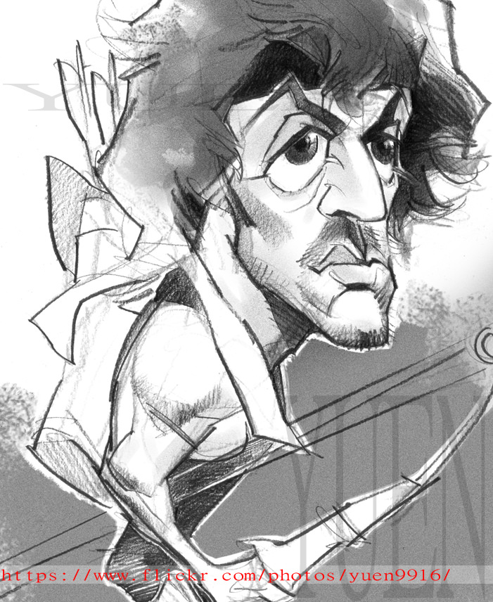 701x856 Rambo Comic Portrait Sketch Movie Sylvester Stallone Yuen9916 - Sylvester Sketch