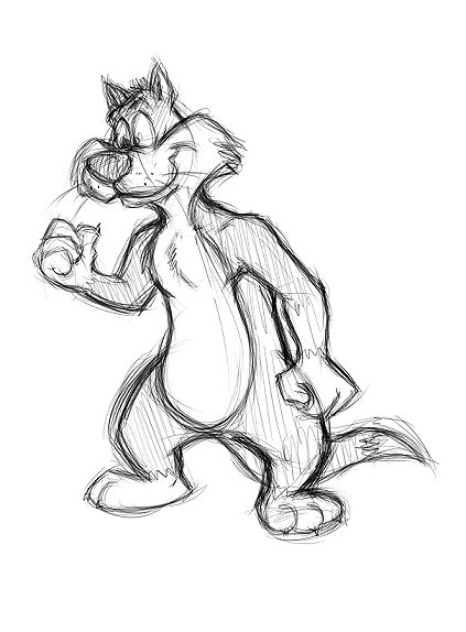 423x574 Sylvester Sketch By Holcombgryphon - Sylvester Sketch