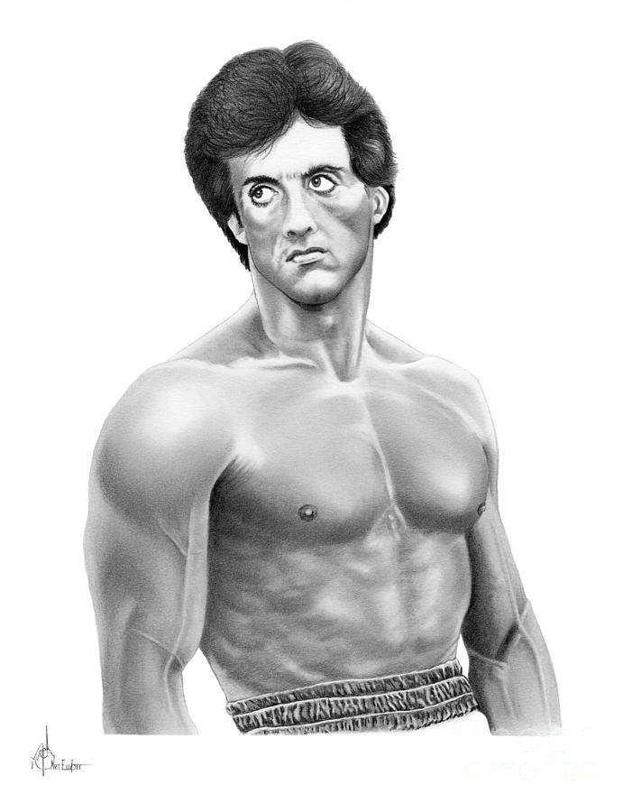 701x900 Rocky Sylvester Stallone Drawing By Murphy Elliott - Sylvester Stallone Sketch