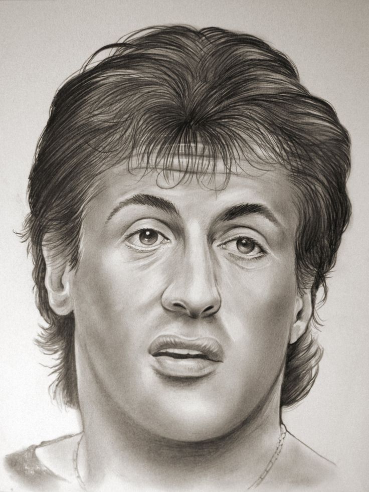 736x981 Sylvester Stallone Celebrity Drawings I In 2018 - Sylvester Stallone Sketch