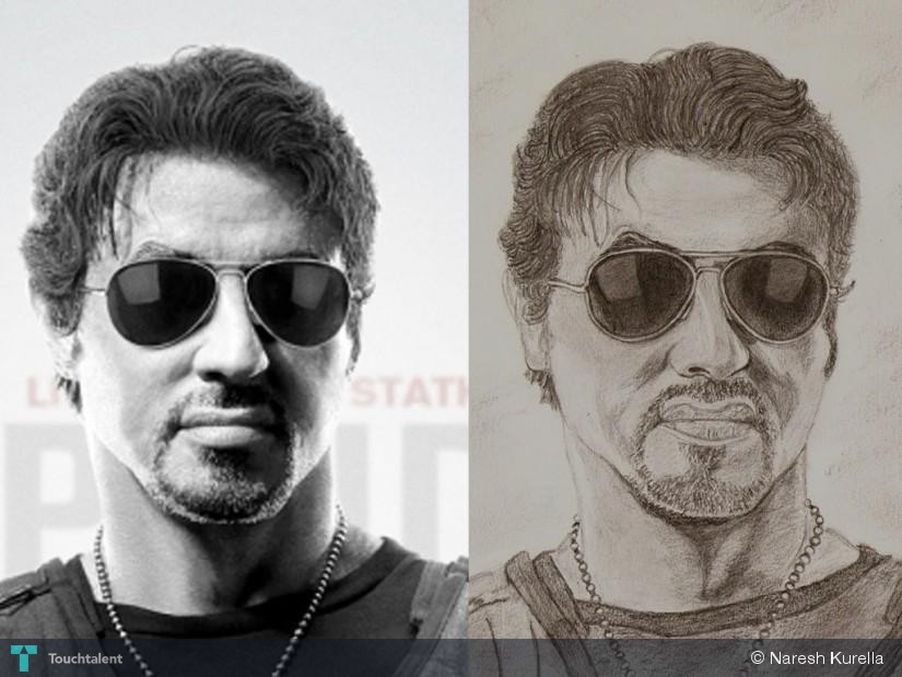 825x619 Sylvester Stallone Touchtalent - Sylvester Stallone Sketch