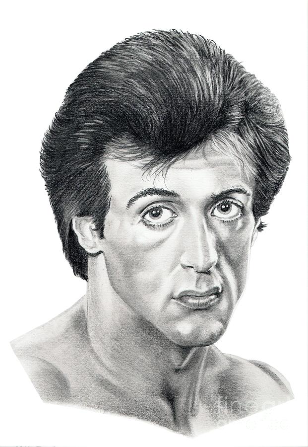 621x900 Sylvester Stallone Drawing By Murphy Elliott - Sylvester Stallone Sketch