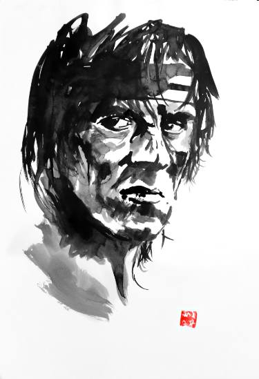 375x549 Sylvester Stallone Paintings For Sale Saatchi Art - Sylvester Stallone Sketch