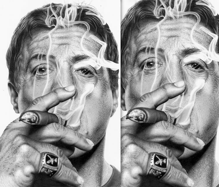 750x640 Sylvester Stallone Drawing By Maira Poli No. 1276 - Sylvester Stallone Sketch