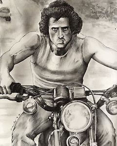 240x300 John Rambo Original Drawing Painting Sylvester Stallone Fan Art - Sylvester Stallone Sketch