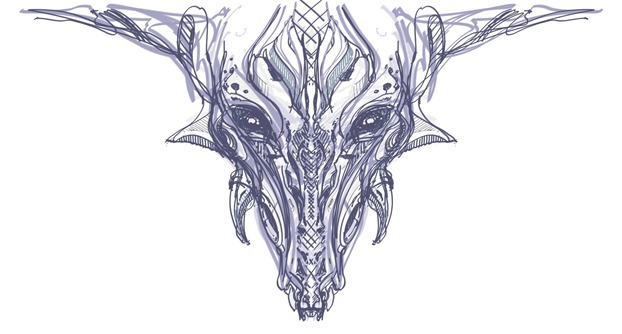 622x334 Tip 62 Drawing A Dragon With The Symmetry Tool (Sketchbook Pro) - Symmetry Sketch