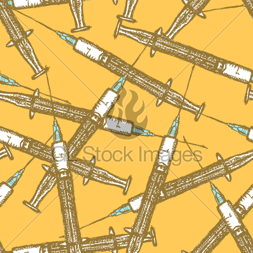 500x500 Sketch Syringe In Vintage Style Gl Stock Images - Syringe Sketch