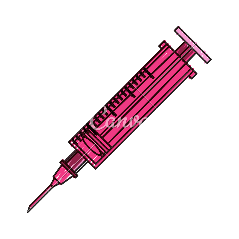 800x800 Syringe Medical Symbol Sketch - Syringe Sketch