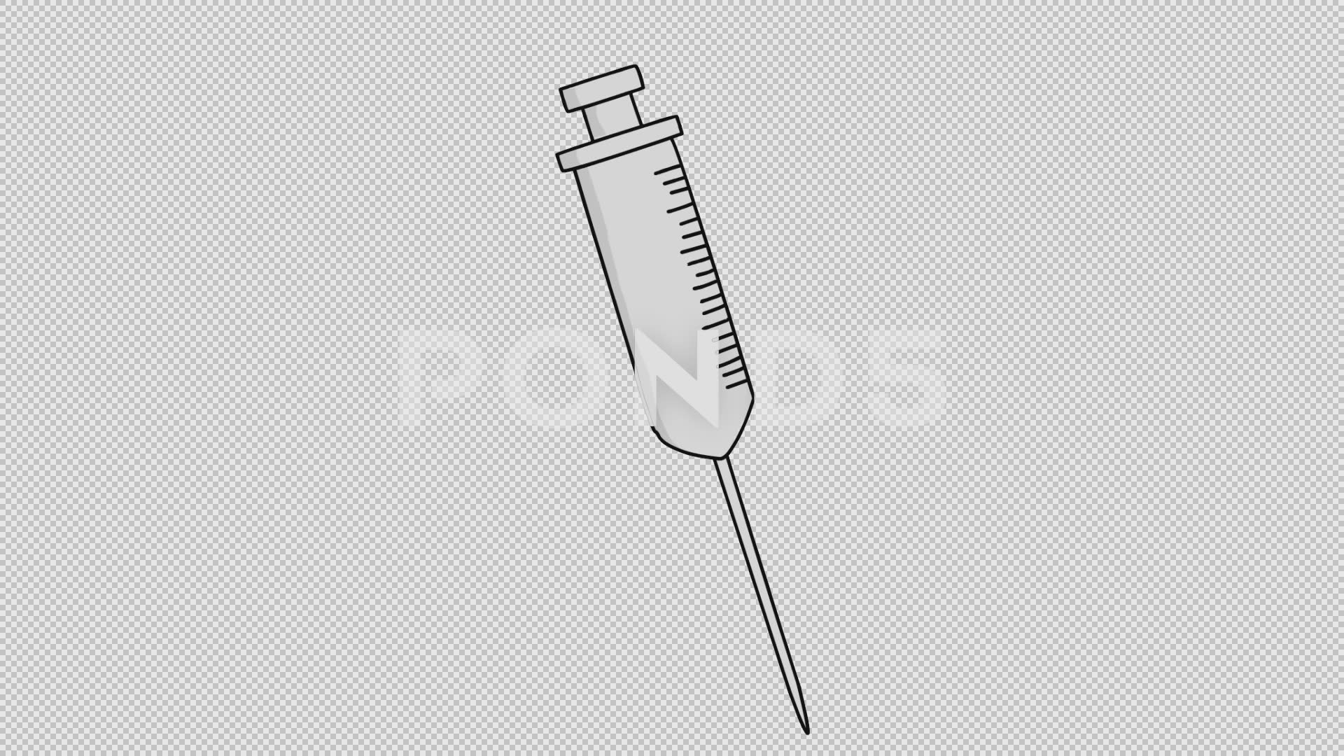 1920x1080 Syringe Medical Equipment Sketch Illustration Hand Drawn Animation - Syringe Sketch