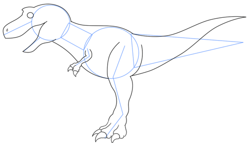 500x289 How To Draw Tyrannosaurus Rex Dinosaur - T Rex Dinosaur Sketch