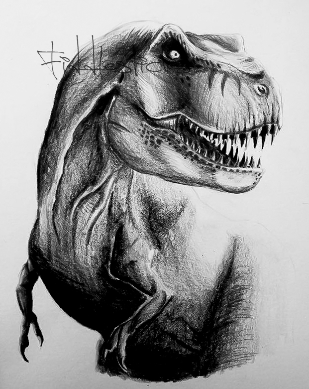 T Rex Sketch at PaintingValley.com | Explore collection of T Rex Sketch