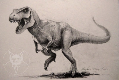 400x269 T Rex By Andreyskull - T Rex Sketch