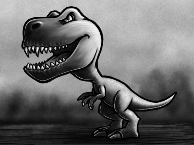 640x480 Dinosaur 1 - T Rex Sketch