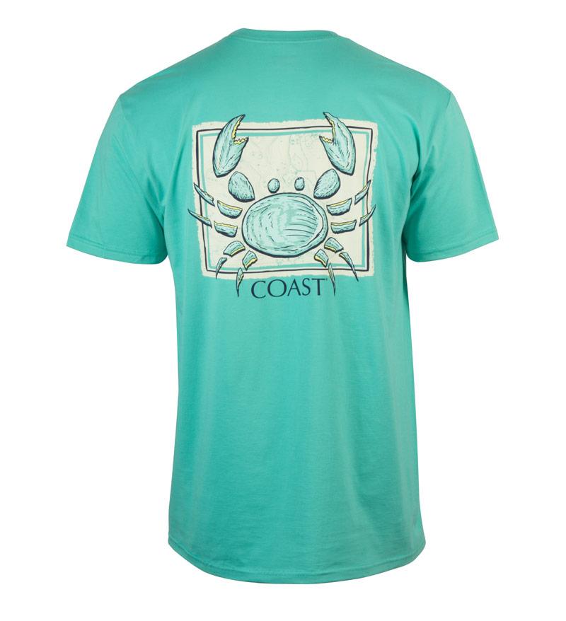 800x878 Sketch Crab Classic T Shirt Coast Apparel Seafoam Green Tee Shirt - T Shirt Sketch