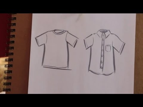 480x360 How To Sketch A Shirt On Paper Various Crafts - T Shirt Sketch