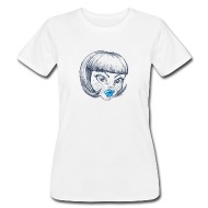 190x190 Leader Designs Cute Cartoon Girl Sketch Comic Manga Womens Slim - T Shirt Sketch Designs