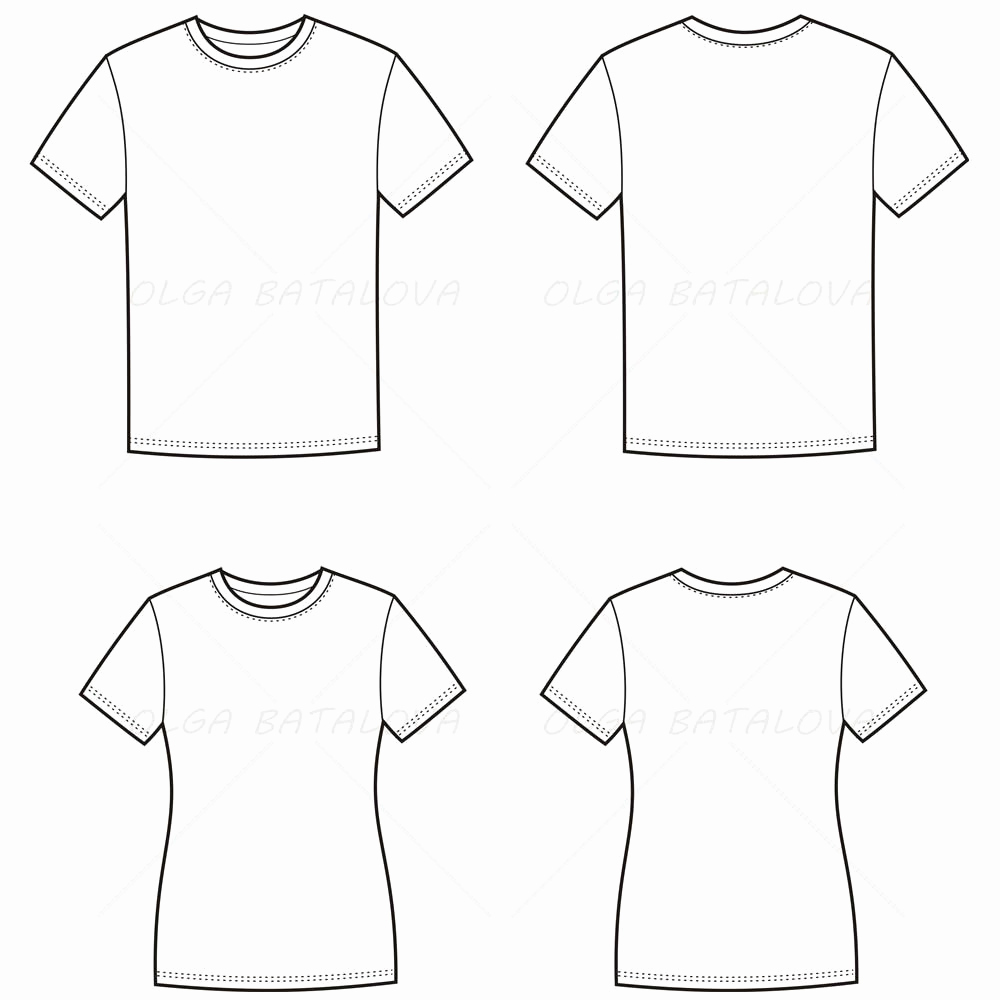 T Shirt Sketch Template at PaintingValley.com | Explore collection of T ...