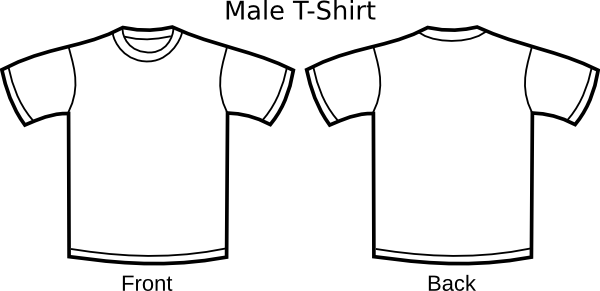 600x291 T Shirt Template Clip Art - T Shirt Sketch Template