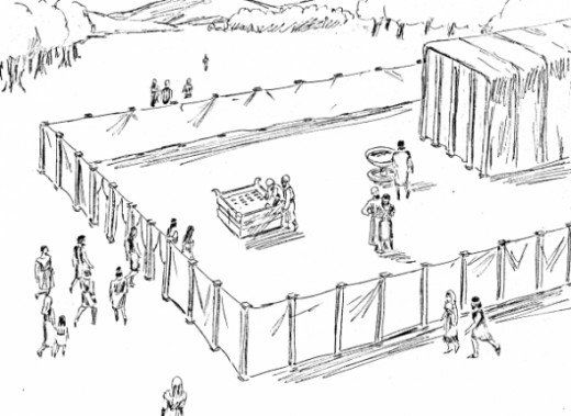 520x379 Free Tabernacle Coloring Pages Sketch Coloring - Tabernacle Sketch