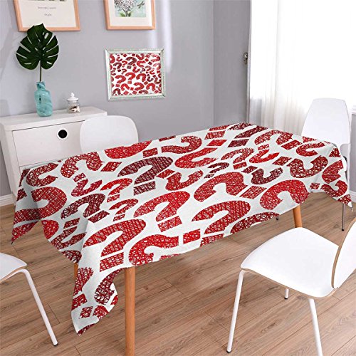 500x500 Anmaseven Modern Square Dinner Picnic Table Cloth Question Marks - Table Cloth Sketch