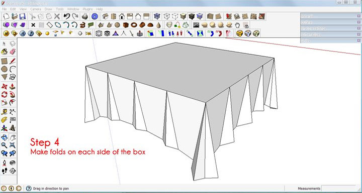 720x385 Make A Tablecloth In Sketchup Sketchup 3d Rendering Tutorials - Table Cloth Sketch