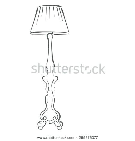 450x470 Lamp Sketch Table Lamp Vector Sketch Icon Isolated On Background - Table Lamp Sketch