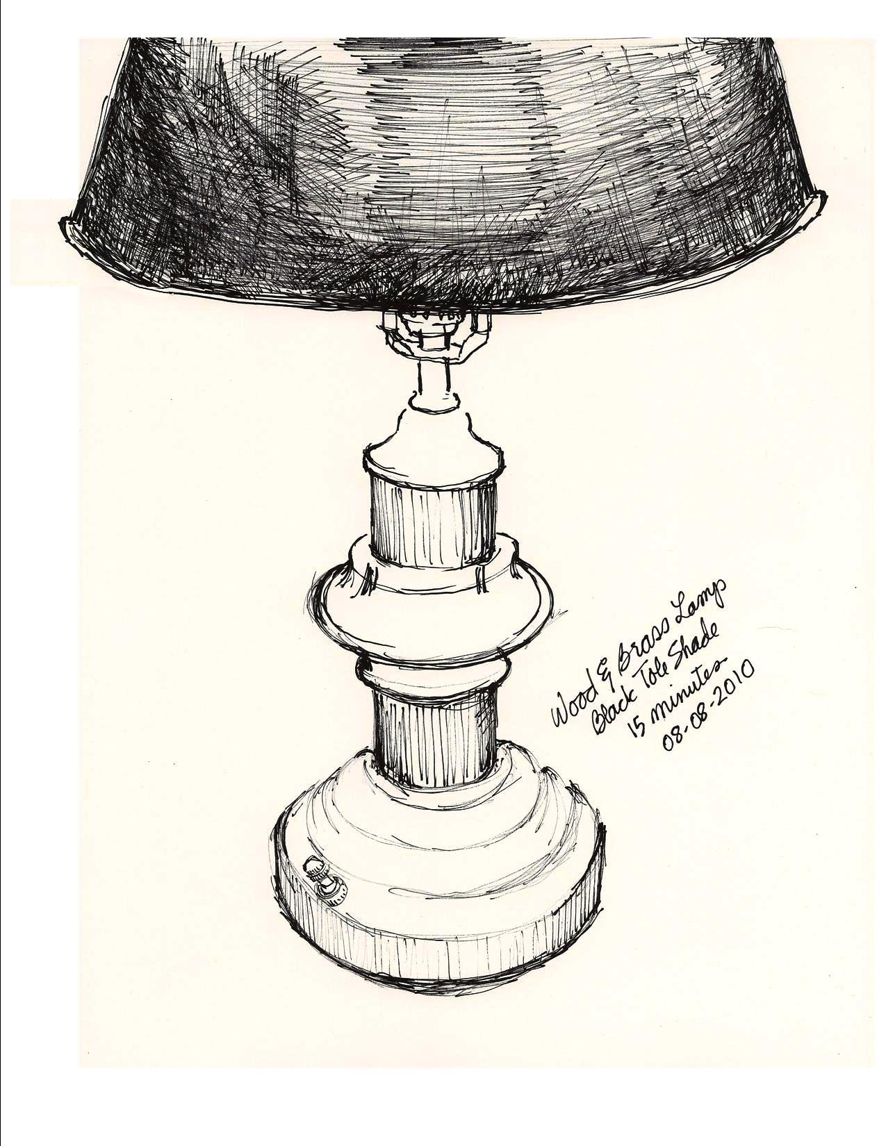 Simple Table Lamp Drawing - Table Lamp Idea