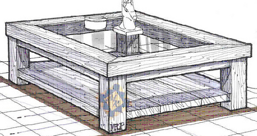 500x266 Coffee Table Sketch Sketch Casa Luna - Table Sketch