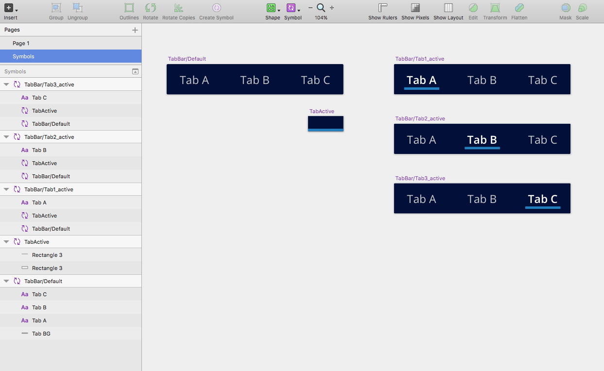 1243x764 Interface Design - Tabs Sketch