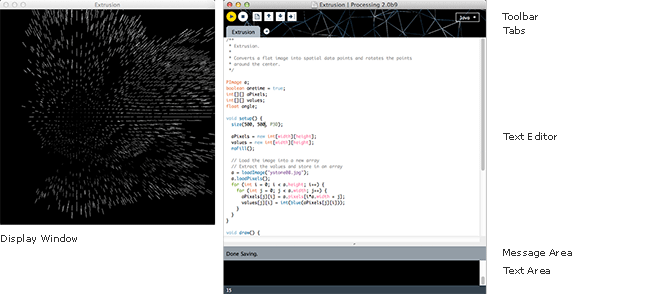 650x294 Environment (Ide) Processing - Tabs Sketch