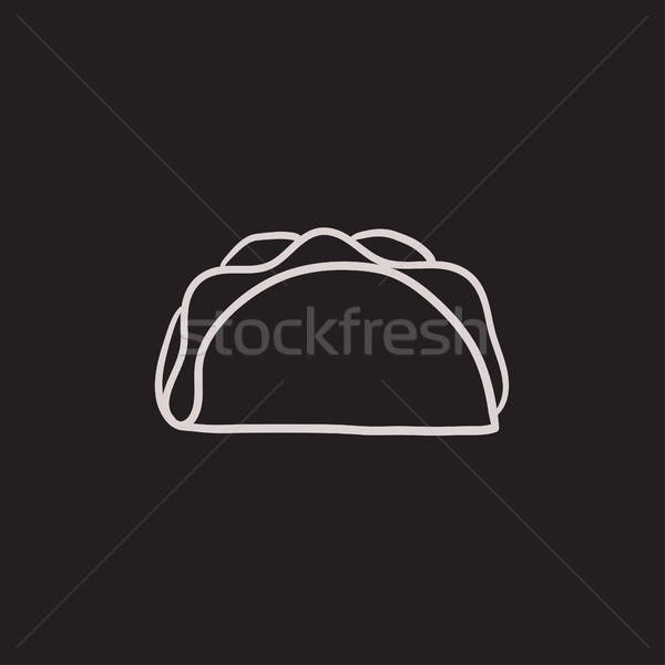 600x600 Taco Sketch Icon. Vector Illustration Andrei Krauchuk (Rastudio - Taco Sketch