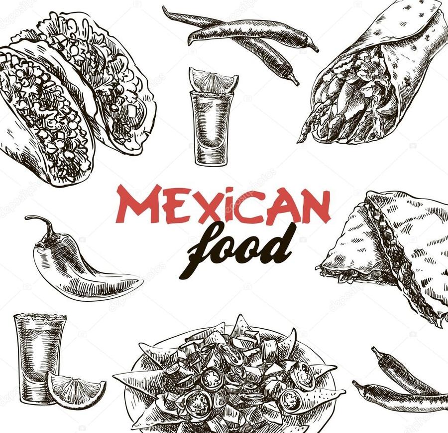 900x868 Download Sketch Clipart Mexican Cuisine Burrito Taco Drawing - Taco Sketch