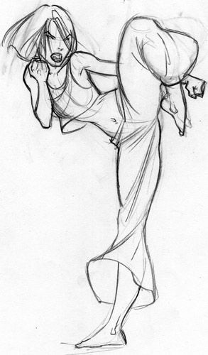 293x500 Resultado De Imagen Para Taekwondo Girl Drawings Dibujos In 2018 - Taekwondo Sketch