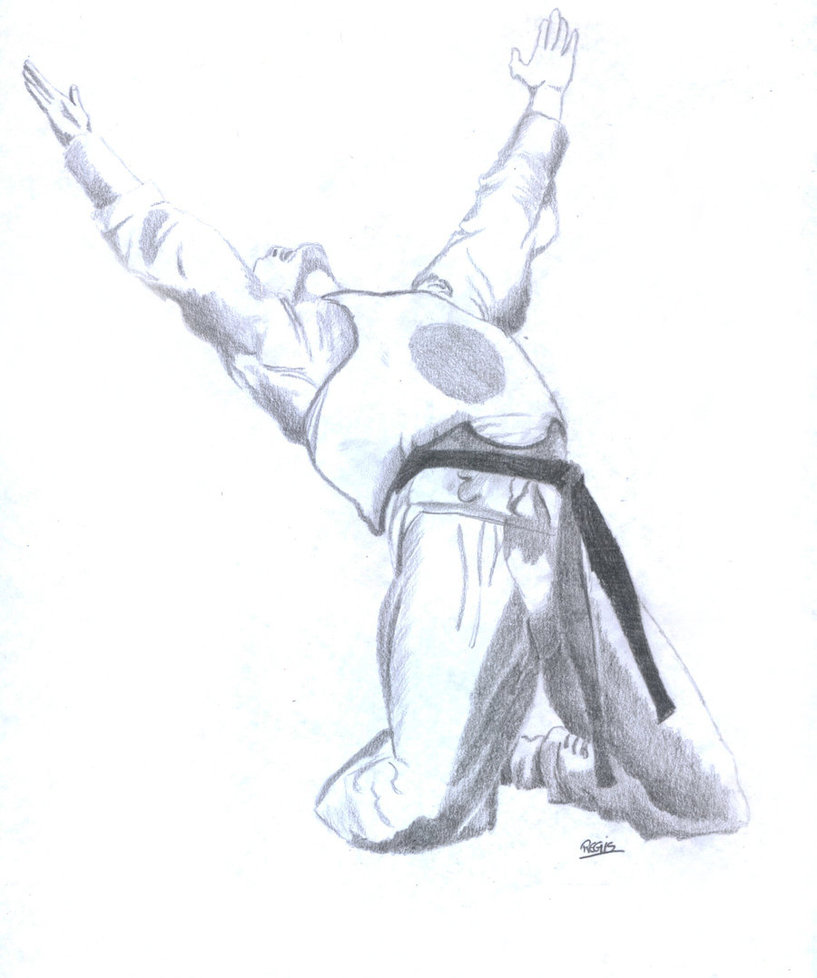 817x978 Tae Kwon Do Fighter Celebrating By Regis And - Taekwondo Sketch