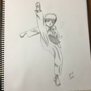 320x320 Tae Kwon Do Sketch - Taekwondo Sketch