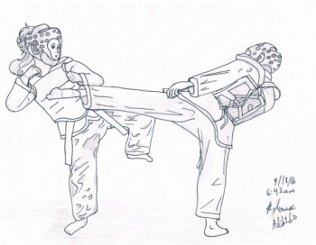 350x272 Taekwondo - Taekwondo Sketch