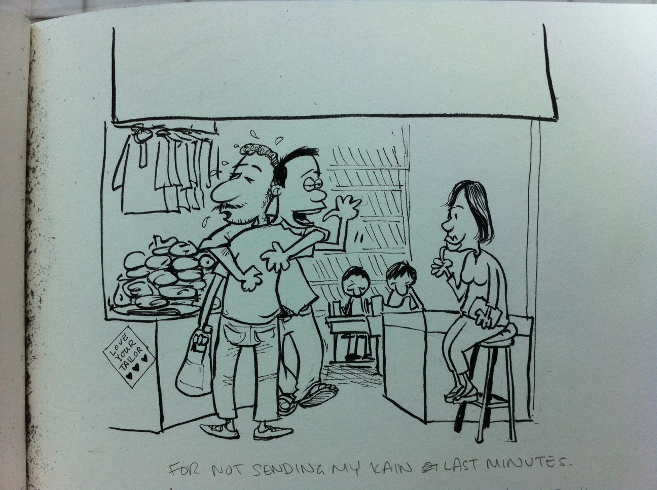 1296x968 Cuboiart Love Your Tailor Sketch - Tailor Sketch