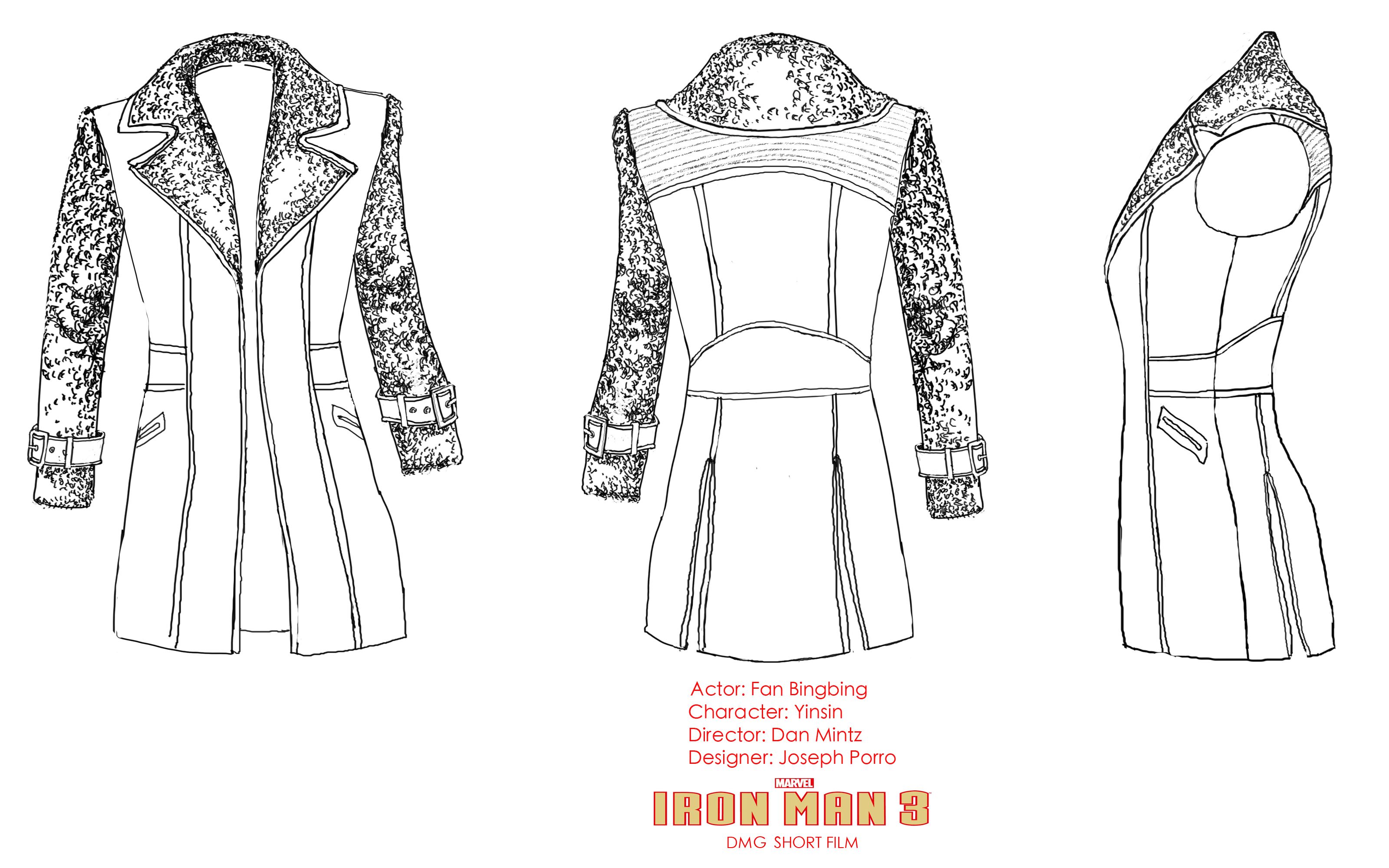 3200x2000 Iron Man 3 Tailor Sketch For Fan Bingbing - Tailor Sketch