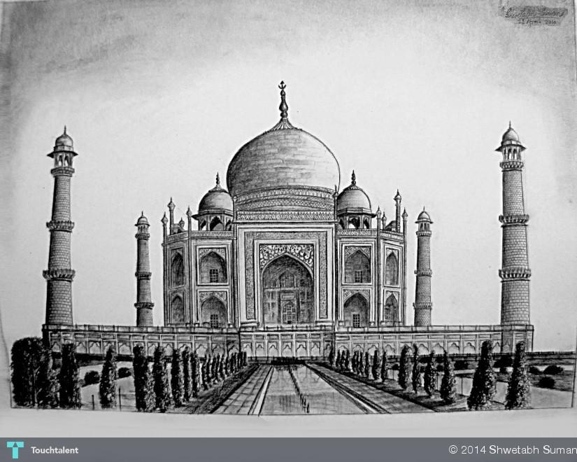 825x660 Taj Mahal, India Touchtalent - Taj Mahal Sketch