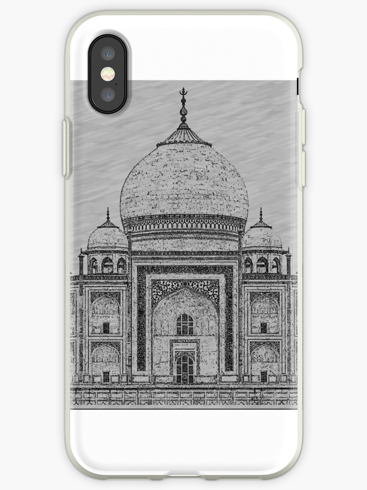 750x1000 Taj Mahal Digital Sketch Iphone Cases Amp Covers By Motas Redbubble - Taj Mahal Sketch