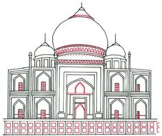 236x198 Lean To Draw The Taj Mahal And India Notebook Pages Cc Cycle 1 - Taj Mahal Sketch