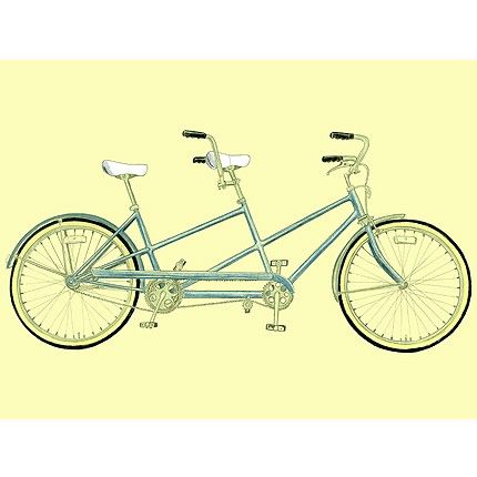 430x430 Tandem Bicycle Drawing - Tandem Bike Sketch