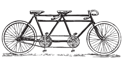 400x213 Vintage Tandem Bike Drawing 2015 Images - Tandem Bike Sketch