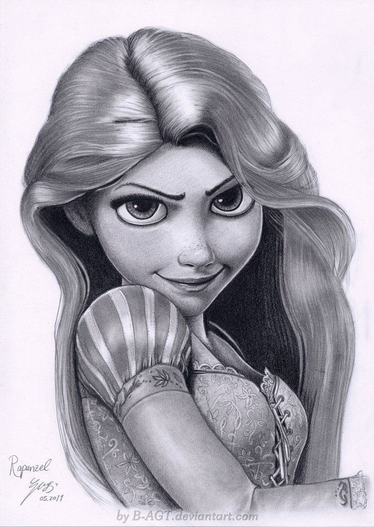 753x1060 Rapunzel 3 Disney Tangled By B Agt Art - Tangled Rapunzel Sketch