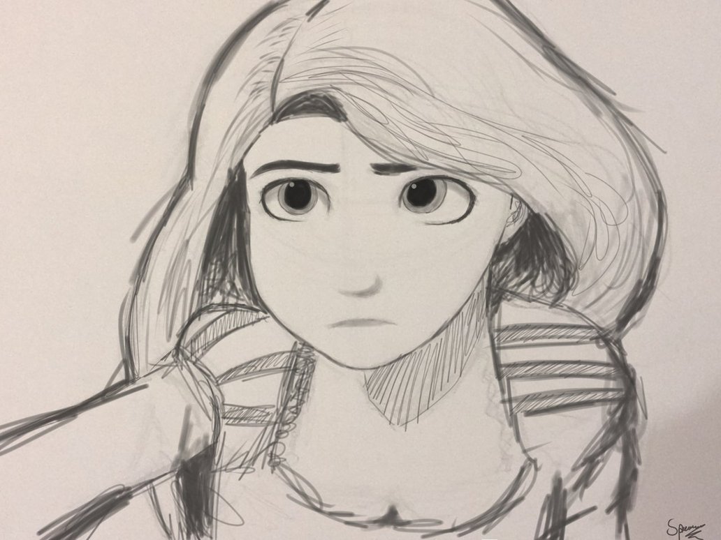 Tangled Rapunzel Sketch at PaintingValley.com | Explore collection of ...