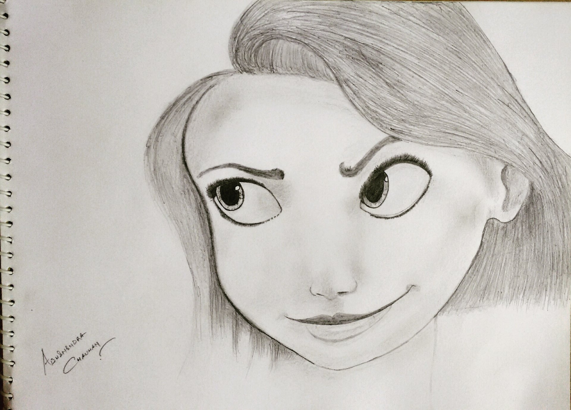 1920x1380 Abhinendra Chauhan - Tangled Rapunzel Sketch