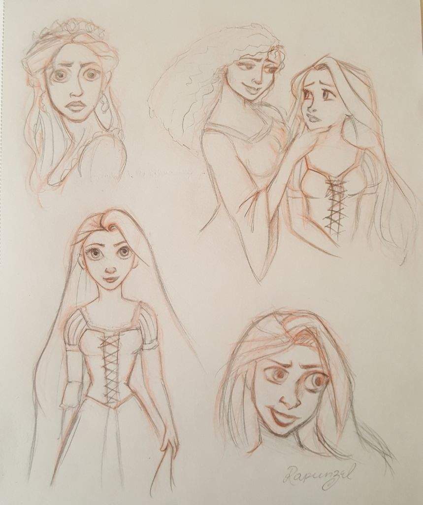 Tangled Rapunzel Sketch at PaintingValley.com | Explore collection of ...