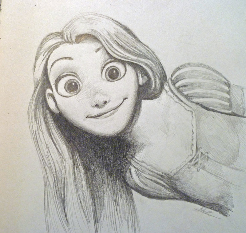 Tangled Sketch at PaintingValley.com | Explore collection of Tangled Sketch