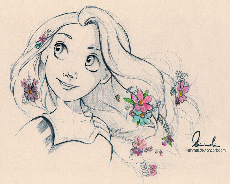 900x720 Tangled Sketch By Kleinmeli - Tangled Sketch